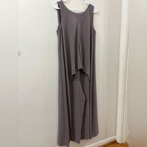 Eileen Fisher women’s sleeveless wide leg jumpsuit - small 100% silk- minimalist